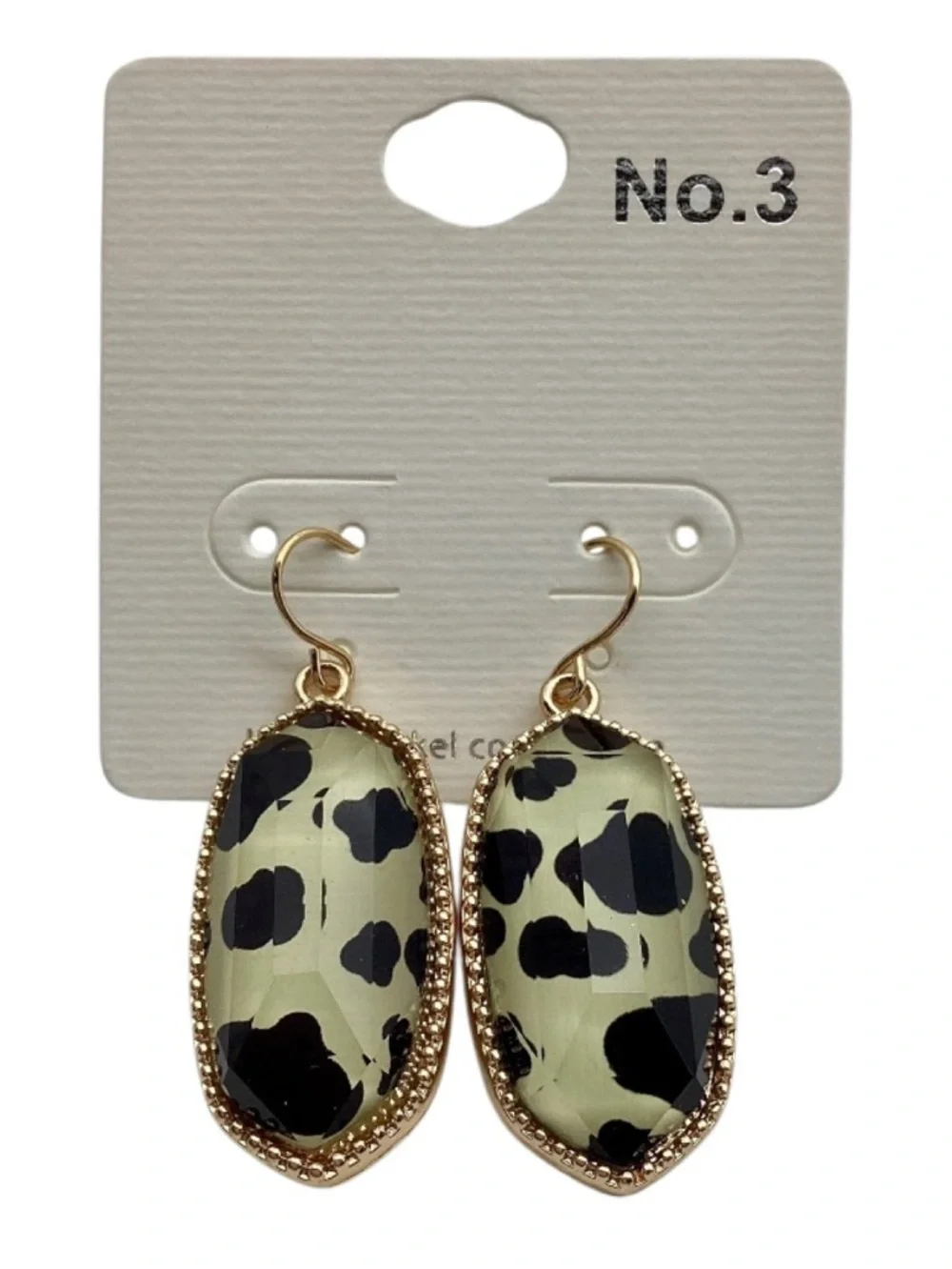 No. 3 Lorelei Black Cow Earrings (NWT)